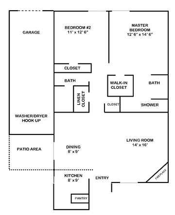 Minnewawa Apartments 2 bedroom 2 bathrooms